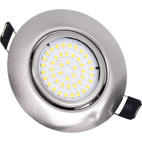 Spot LED Encastrable Orientable 5 W Ultraslim Blanc Chaud 3000 K IP44 Pour Salle de Bain Cuisine Salon Couloir 220 V