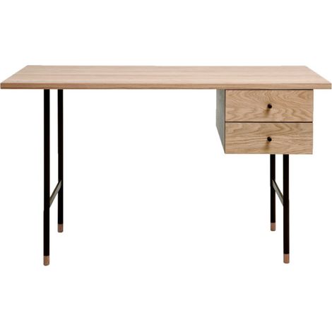 Bureau Design 2 Tiroirs "Jugend" 130cm Chêne (1/3)