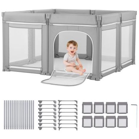 Parc Bébé Modulable Pliable - 200 x 178 cm - Parc de Jeu Enfant (1/5)