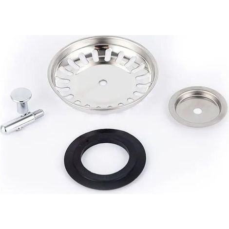 Panier Pour Bonde d'Évier de Cuisine 80 mm - Crépine Universelle Acier Inoxydable, Bouchon Panier Pop-Up, - Lavable Lave-vaisselle (1/3)