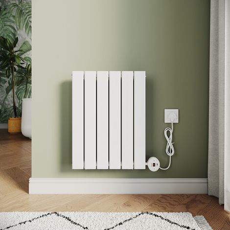 ELEGANT Smart WiFi Electric Steel Radiators Central Heating Radiator Vertical Horizontal Wall Mounted Heater No Plumbing 400W White 630x452mm (1/5)