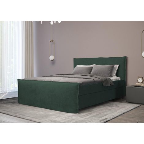 Lit Boxspring Boro - Rose - 200x200 Cm - Lit Avec Rangement - Confort De Sommeil - Matelas À Ressorts Bonnell (1/5)