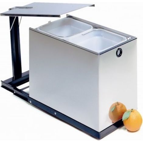 Pattumiera Acciaio Inox Differenziata Eco Scorrevole Contiene 2 secchi (1/3)