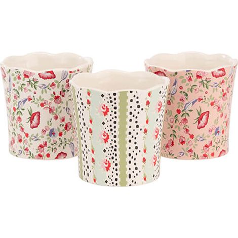 Cath Kidston Spring Birds Set of 3 Mini Planters