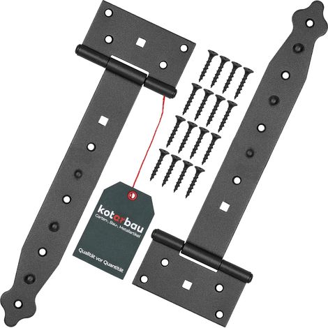 KOTARBAU Lot de 2 suspensions en croix de 250 mm - Pour porte de jardin - Revêtement par poudre (250 mm)