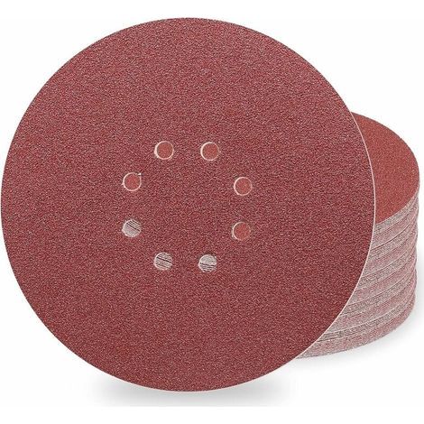 Disque Poncage 225 mm, Disque Abrasif 225mm 8 trous 50pcs Disques de ponçage 225mm Grain 10X P40/60/80/120/240 Disques abrasifs auto-agrippants pour ponceuses à long cou, Ponceuses à plâtre,T-Audace (1/5)