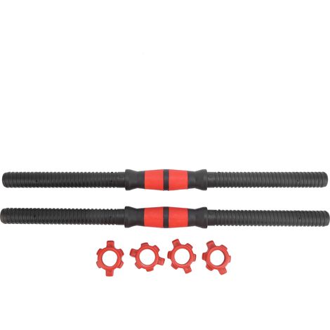 GARRYFIZH Barres d'haltères de 50cm, poignées d'haltérophilie avec 4 écrous, équipement de Fitness (1/5)