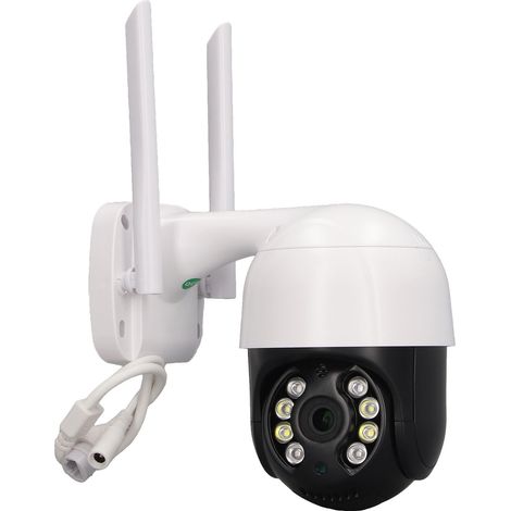 Caméra de sécurité extérieure WiFi 1080p HD avec suivi automatique, détection de mouvement par IA, vision nocturne couleur, projecteur et alarme. Prise UE 100-240 V. (1/5)