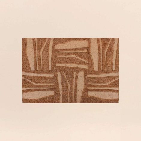 Paillasson coco embossé motifs primitifs 40x60cm (1/5)