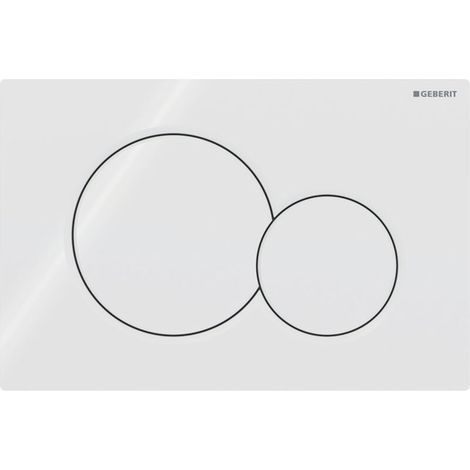 – Plaque de commande WC Geberit Sigma01 – Compatible réservoirs Sigma 30, UP320, 300 – Installation sans outils – Plastique durable blanc alpin (1/4)