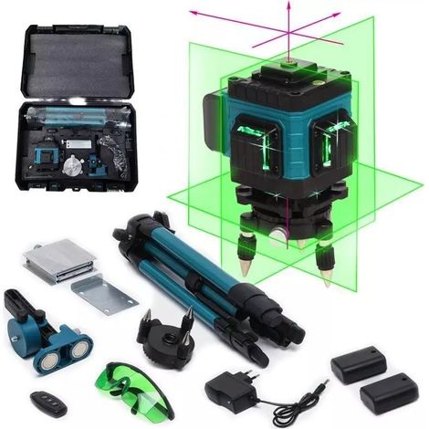 Livella laser tracciatore autolivellante 4D 16 linee 360° rotazione linea verde (1/5)
