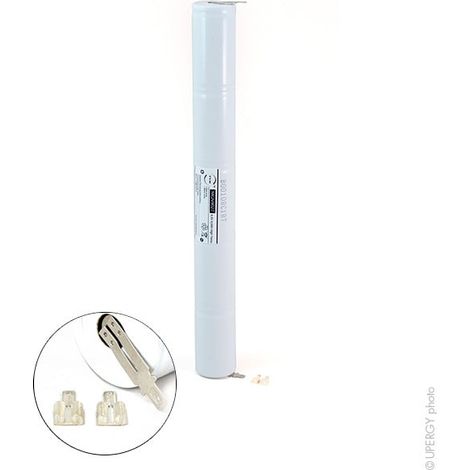NX - Batterie eclairage secours 5xD ST4 Faston 4.8mm (+2.8mm) 6V 4Ah (1/2)