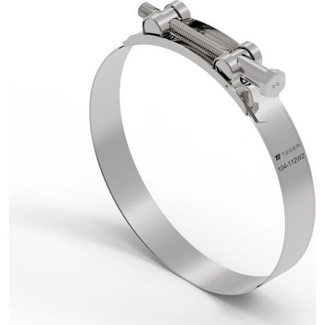 Morsetto GBS W2 Teger, larghezza 104-112 mm, acciaio inox 24 mm, 5 pezzi (1/4)
