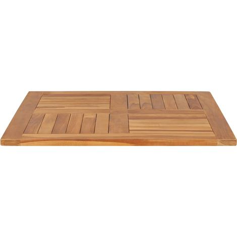 Plateau de table Design Moderne, Dessus de table de salle à manger, Bois de teck solide Carré 80x80x2,5 cm OIB5698E (1/5)