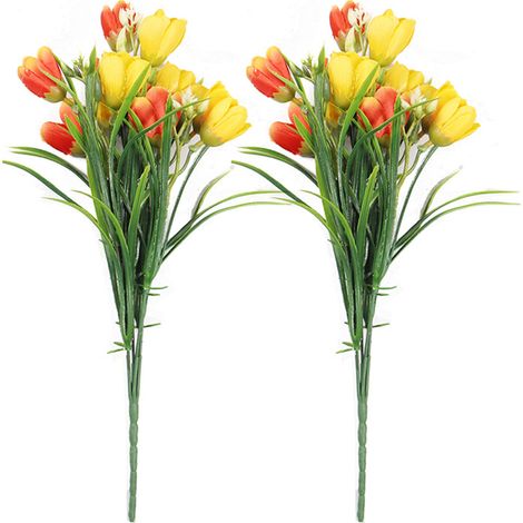 aus 2 künstlichen Tulpen, künstlicher Tulpenstrauß für die (1/3)