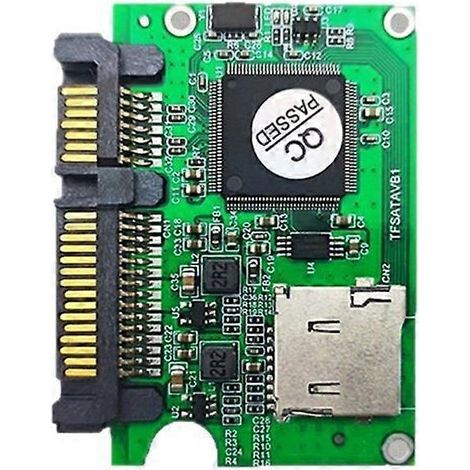 Carte adaptatrice Micro-SD TF vers SATA, mini-carte d'extension avec boîtier plastique (1/5)
