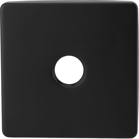 Cache-bras de douche carré de 10 cm (4 pouces) en acier inoxydable 304, plaque de recouvrement pour pommeau de douche fixe, robinet de baignoire, noir (1/5)