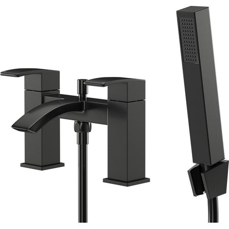 Wholesale Domestic Flow Colore Gunmetal Bath Shower Mixer Tap with Shower Kit (1/5)