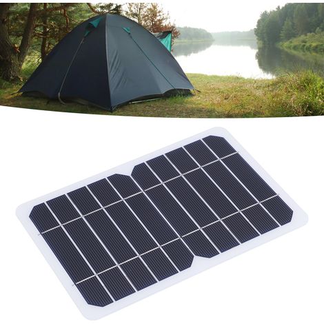 Panneau de charge solaire 5W 5V, chargeur solaire extérieur pour téléphones portables, batteries externes et chargeurs (1/5)