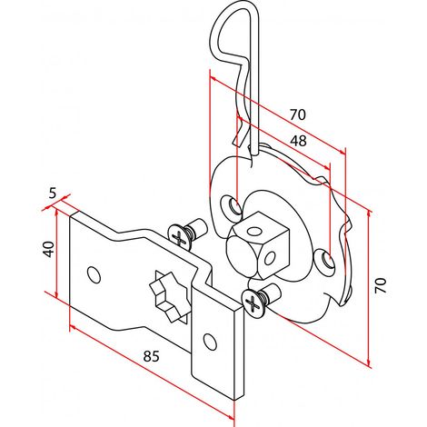 Tm2 Sup58 - Omega+Sq.Pin Support1Pc FAAC
