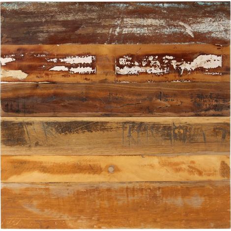 Vidaxl – Dessus de table carré 70x70 cm – Bois de récupération massif – Épaisseur 15-16 mm – Finition polie et laquée