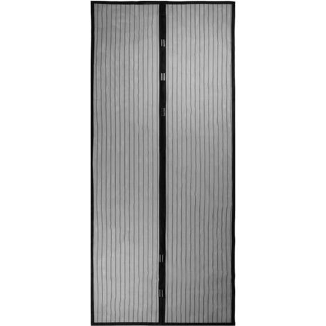 1 Moustiquaire 100x220 cm Noir Magnétique Anti-insectes pour Porte Maison (1/3)