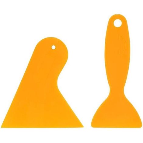 Pièces Auto,Tapis de sol de voiture universel argenté 1 pièce,plaque de protection pour talon de pied,Patch- Type Cleaning Scraper-A (1/4)
