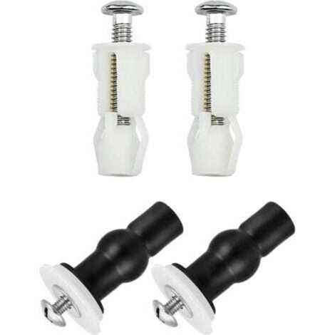 4 Pcs Abattant WC Fixations Charnières, Vis D'expansion pour Couvercle de Toilette Fixation Abattant WC Vis pour Lunette Toilette Ensemble, Pièces de Rechange pour Couvercle de Toilette (1/4)