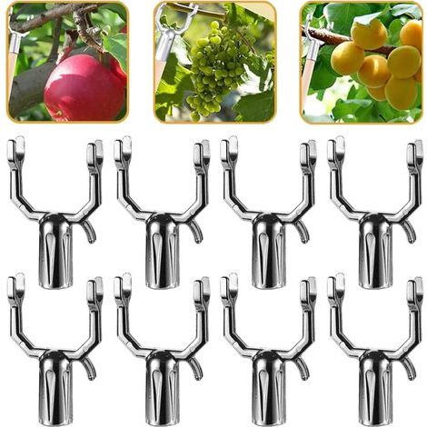Set mit 8 Stützen für Obstbaumzweige, Pflanzenaststützen, Baumstützen, Pflanzenstützen, Baumstützen, Metallklammern für Baumzweige (1/5)