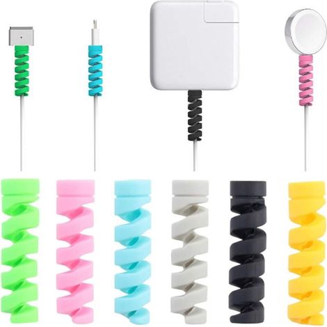 40 Pièces Protecteur de câble Charge Câble Protecteur pour Chargeur Type-C Chargeur Lightning Tous les Téléphones Cellulaires Câbles de Charge Câble de Souris Câble USB, Couleur Aléatoire (1/4)