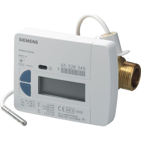 Compteur thermique à turbine Siemens Qn=0,6 m3/h 110 mm G3/4"PN16