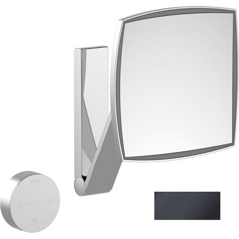 KE KS iLookmove carré 17613, DALI, blanc, UP, panneau de commande en verre, noir brillant.
