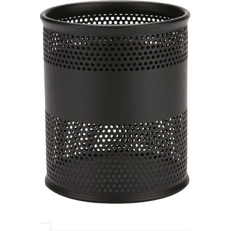 Porte-Stylo - Maille Métallique Noire - Bureau Coiffeuse École - 10 x 8 x 8 cm - 1 Pièce (1/3)