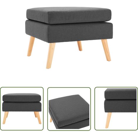 Repose-pied Gris foncé Tissu Louva (1/6)