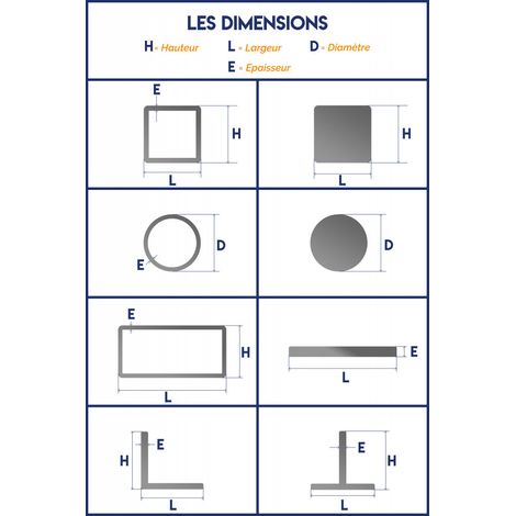Tube carré en acier - 60x60mm et 3mm d'épaisseur - Longueur de 1M40 ...