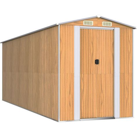 Maison Exclusive - Capanno Giardino Marrone Chiaro 192x523x223 cm Acciaio Zincato
