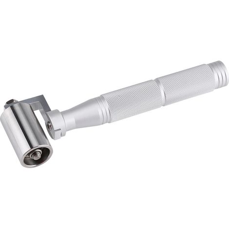 Rouleau plat en acier inoxydable 40mm pour pose de papier peint, outil manuel DIY de pression à rouleau. (1/5)