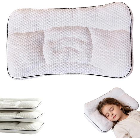 Oreiller Enfant, Oreiller Ergonomique Enfant,Blanc:3-6 Years (1/5)