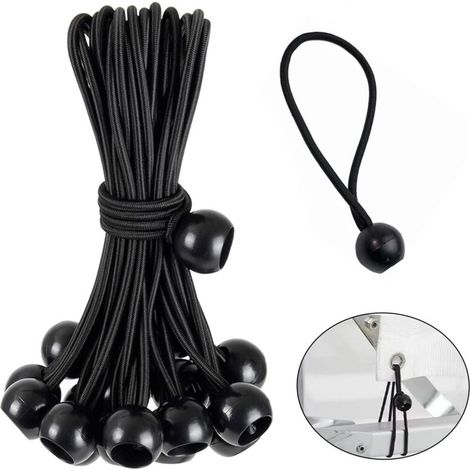 20 einzelne elastische Spanner – Planenspanner mit Kugel – Planenspanner für Pools – Planenspanner für Banner, Planen, Pavillons