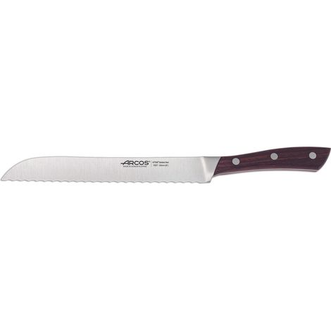 Brotmesser Arcos Natura 155710 in Nitrumstahl, Mango in Palisander und 20 cm in Klinge im Etui