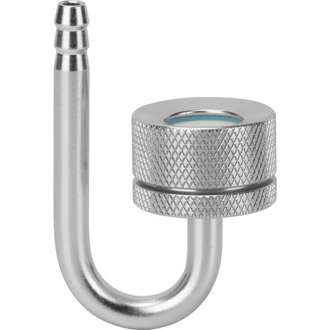 Atomiseur de CO2 en alliage d'aluminium avec ventouse pour aquarium, raffineur de dioxyde de carbone, argent. (1/5)