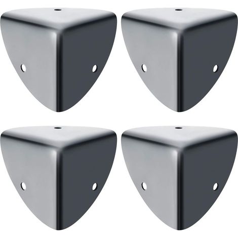 Protection d'angle de table en métal : protections d'angle de meubles antichoc pour protéger les coins de table et créer une décoration sûre (noir mat)