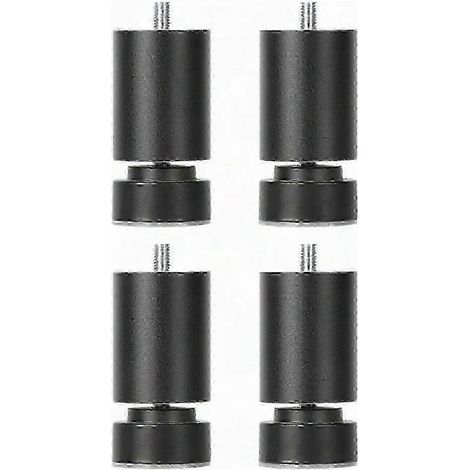 Pieds métalliques réglables, filetage M10, adaptés aux meubles lourds, noirs, 10 cm (1/5)