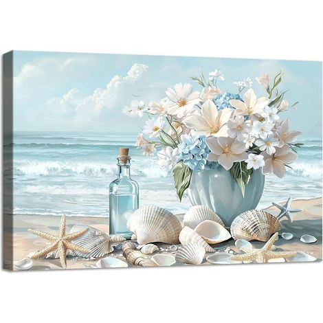 Leinwandbild Ozean Küste 40L x 60B cm Blauer Ozean Küste Seelandschaft (1/5)
