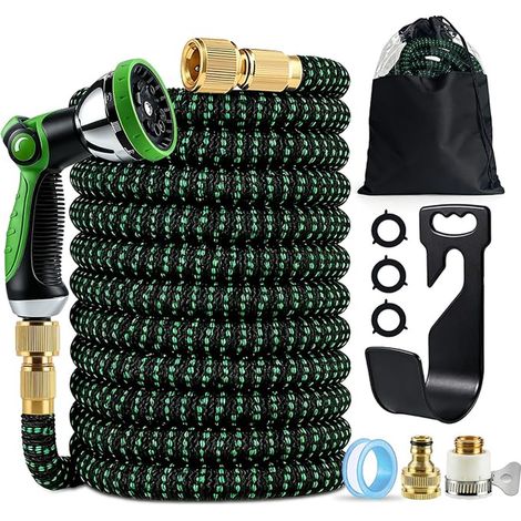 Garden Hose Retractable Flexible Garden Hose 10 Spray Modes Adjustable Water Hose Outdoor Garden Patio Car Wash