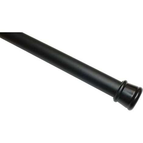 2Pcs Tringle à Rideau sans Perçage Ø 13mm Noir-Mat 60-110. Steel. 60-110 (1/5)