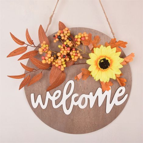 Ahornblattkranz für Halloween und Herbst, hängender Kürbisbeerenkranz, Weinrebenkranz für das Erntedankfest, Thanksgiving-Kranz (1/4)