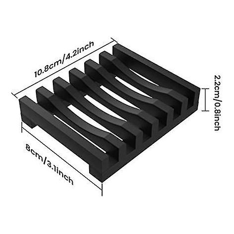 (black) Lot De 1 Porte-savon, Conomiseur Dtui Savon En Silicone, Bote Savon De Douche, Nettoyage Facile, Schage, Vier, Pont De Baignoire, Goutto (1/5)