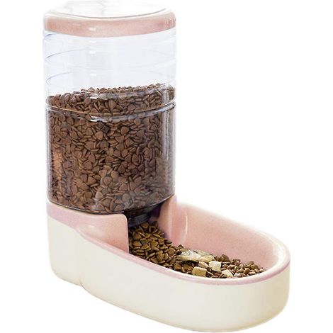 Distributeur automatique d'eau et de nourriture pour animaux de compagnie (3,8 L) - Gamelle pour chiots, chatons, chiens et chats (1/5)