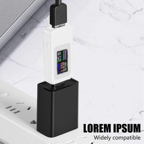 Testeur de puissance USB, multimètre, moniteur de tension et de courant 4-30 V 0-6,5 A QC3.0 (1/4)